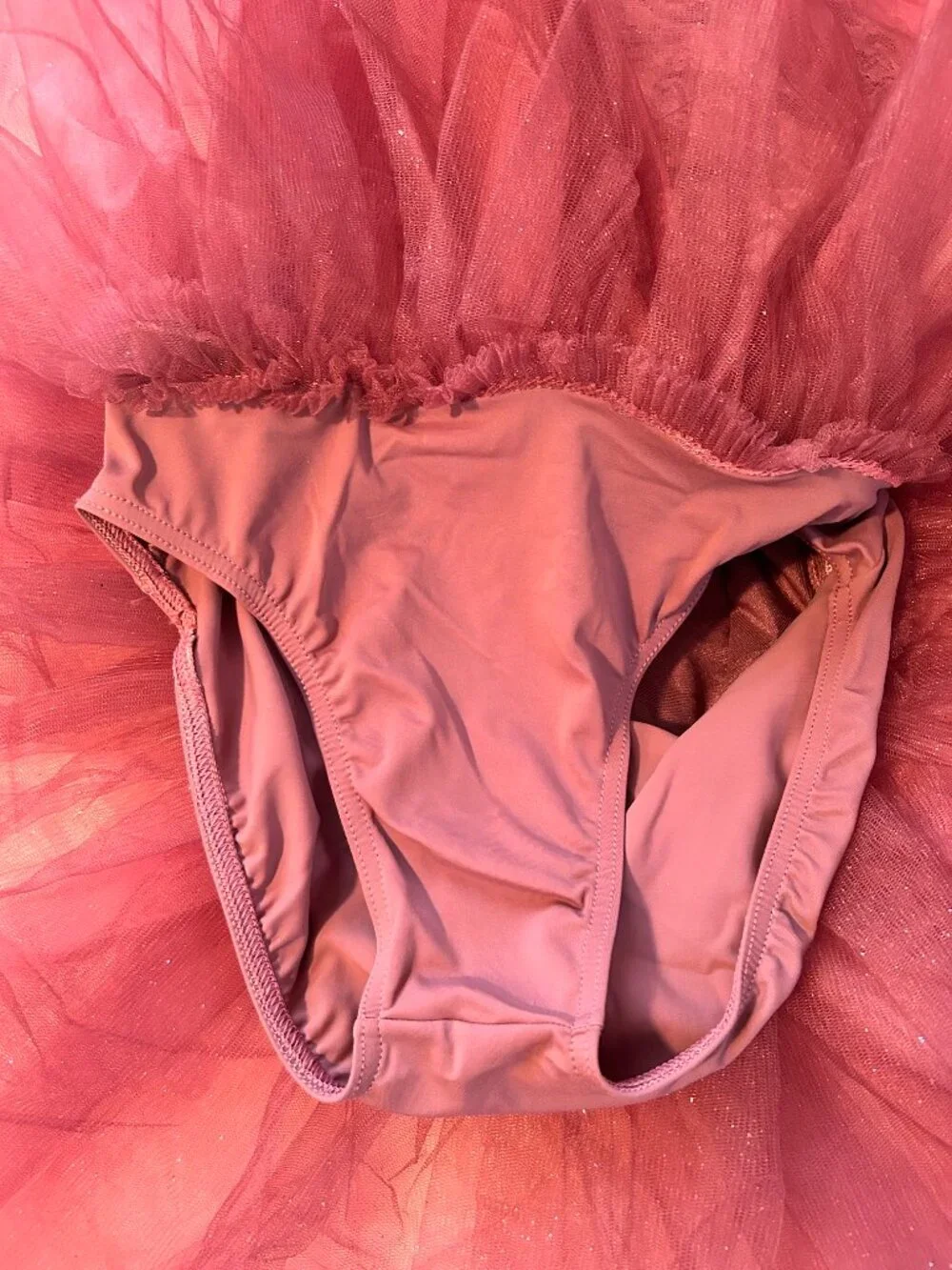 Weissman Girl's Pink Ballet Dress with Sparkle Tulle Skirt Dance Costume Size LC